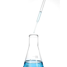 QWORK Erlenmeyer Flask Set, 4 Pcs 250ML Borosilicate Glass Conical Flasks with Narrow Mouth, Printed Scale, for Lab, Classroom, Kitchen, Craft, Home