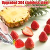 Strawberry Huller, 304 Stainless Steel Fruit Stem Remover with Safety