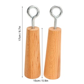 Wooden Pull Up Grips, Finger Strength Trainer Rock Climbing Holds Training Set for Home Gym Upper Body Core Grip Strength Training
