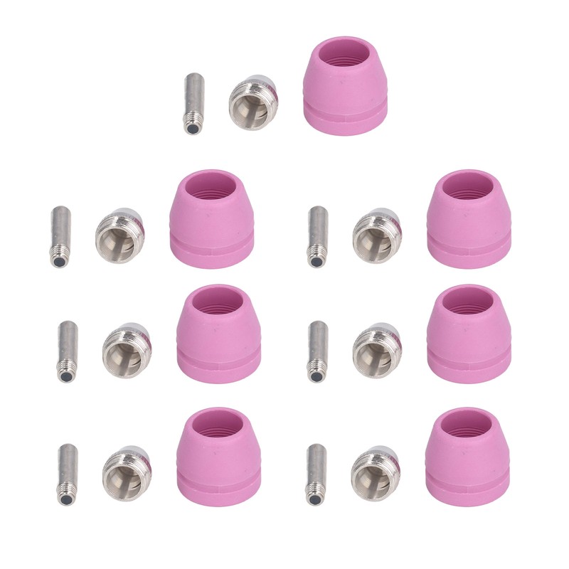21Pcs/Set Plasma Cutter Torch Consumables Electrode Nozzle Cups Kit for