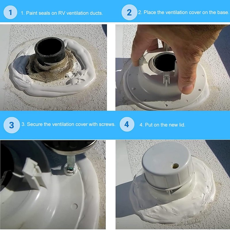 2 x Vent Cap for Motorhome Sanitary Systems, Pipe Vent