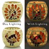 SHMILMH Thanksgiving Votive Candle Holder Set of 4, Mosaic Glass
