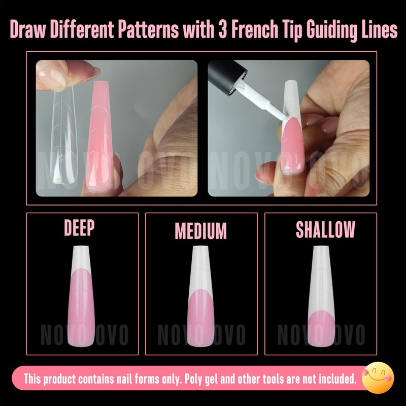 NOVO OVO Tapered Square (Natural not Sculpted) Nail Dual Forms
