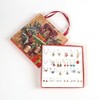 Christmas Necklace Stud Earrings Accessories Gift Set Handheld 25x25x2.5cm