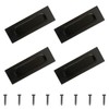 MOROBOR Cabinet Pulls, 4 Pack Black Stainless Steel Rectangular Side