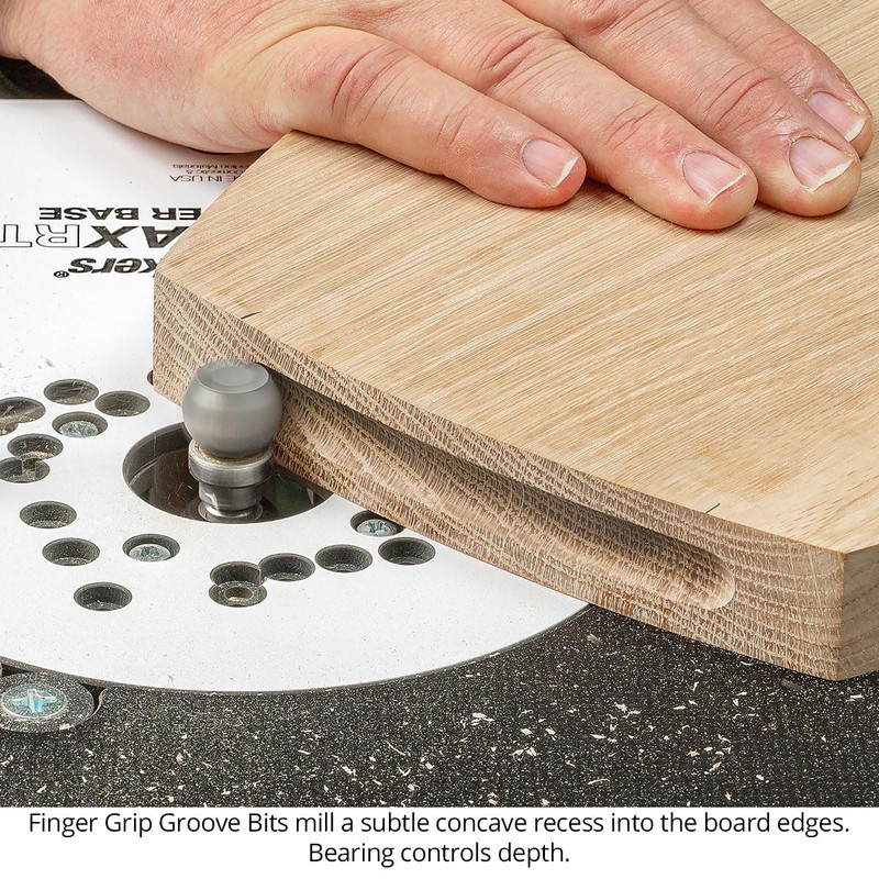 Ultra-Shear Finger Grip Groove Router Bit, 1/4 SH, 1" Boards,