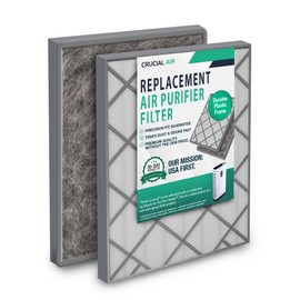 1 Premium HEPA Air Purifier Filter with Activated Carbon, Fits Shark Air Purifier 6 HE601 and HE602, Part no. HE6FKPET, HE6FKBAS, HE6FKPRO – Triple Layer Air Filtration (1 Pack) by Think Crucial