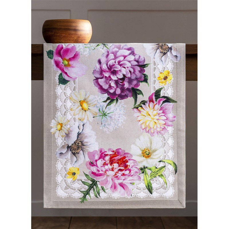 Maison d' Hermine Spring/Summer Table Runner, 100% Cotton, Decorative, Washable