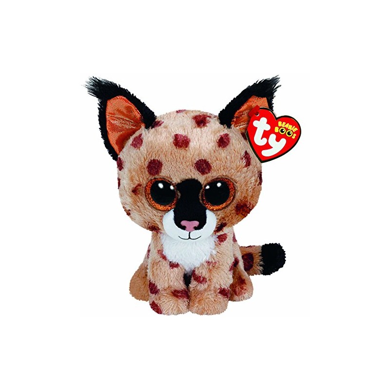 Carletto Ty 36190 Ty 36190-Buckwheat-Luchs braun mit Glitzeraugen, Beanie Boo's,