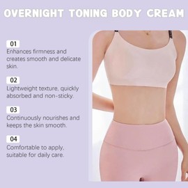 1 Sleep Toning Whip Overnight | Body Firming Whip Cream That Works While You Sleep | Targets the Look of Loose, Sagging Skin | Hydrating & Smoothing Formula for Nighttime Body Care | For Arms, Thighs, Belly & More