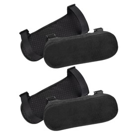 PATIKIL Office Chair Arm Pads, 4 Pcs Office Chair Arm Cover Soft Office Chair Armrest Pads Memory Foam Cotton Removable Washable for Desk Computer Gaming, Black