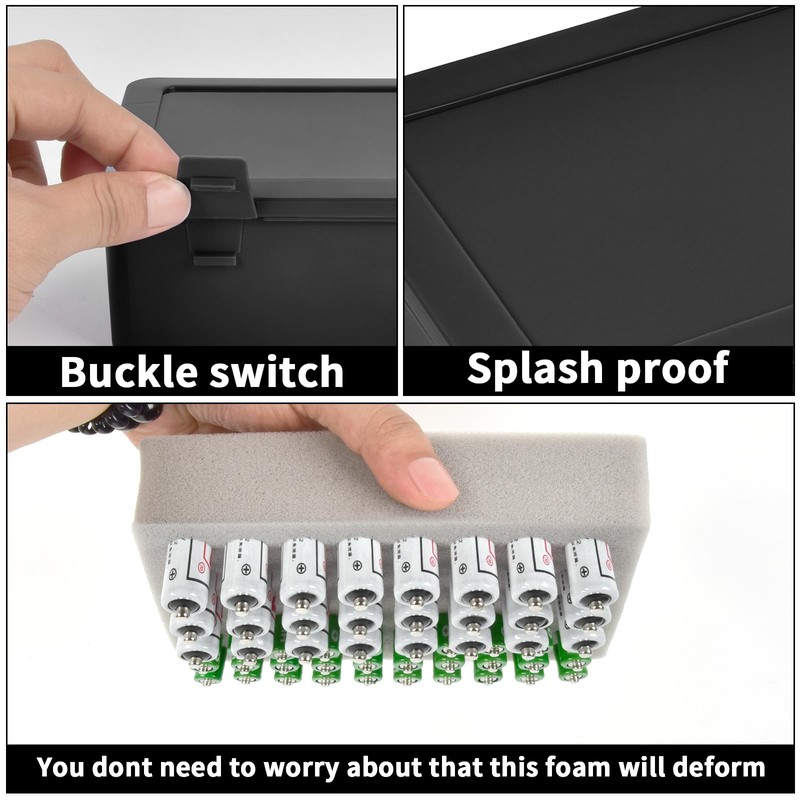 FULLCASE Battery Storage Organizer Holder Holds 54 AA AAA Batteries,