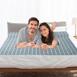 BOUTICOL Water Proof Blanket for Bed Couples Blanket 60"x80" White, Black, Waterproof, Machine Wash, Queen Size, Twin/Double Mattress