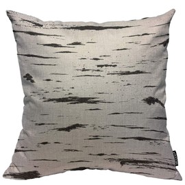 Mugod Birch Bark Pattern Decoration Throw Pillow Cushion Covers Birch Bark Black Stripes Print Funny Pillows Home Decor Couch Pillow Case 18 X 18 Inch