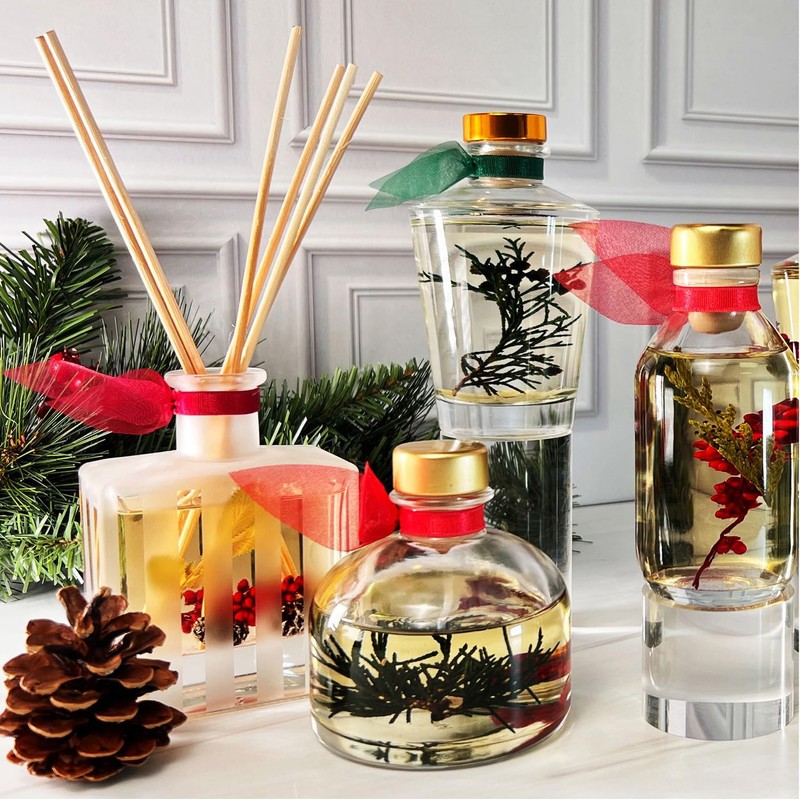LOVSPA Cinnamon Pinecones Reed Diffuser Set - Fir, Cinnamon, Clove