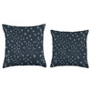 Abstract Pattern in Gray on Black AEY420 Throw Pillow