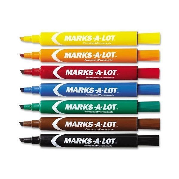 24800 Avery Marks-A-Lot EverBold Flipchart Markers - Chisel Marker Point