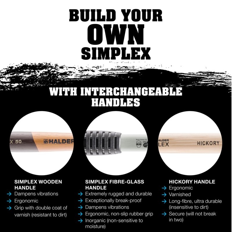 Simplex 80 Mallet with Soft Blue Rubber and Grey Rubber