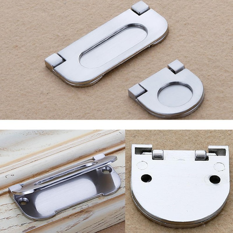 2 Pack Flush Pull Handle, Hidden Recessed Door Handle for