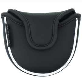 Kimpengofu Golf Club Poker Ace Mallet Putter and Blade Putter Cover Magnetic Closure Synthetic PU Leather Protector Headcovers (Black Semicircle Mallet Putter)