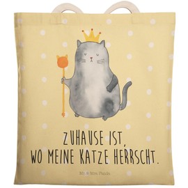 Mr. & Mrs. Panda Shopping Bag Cats Koenig, yellow