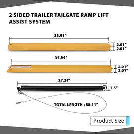 CHEDA Trailer Tailgate Liftgate Ramp Lift Assist System 2 Sided Yellow