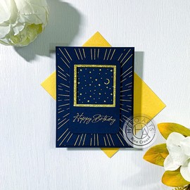 Hero Arts C6468 Wood Block Stamp, Cursive Happy Birthday