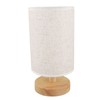 LED Bedside Lamp Touch Control Wood Nightstand Lamp Desk Cabinet