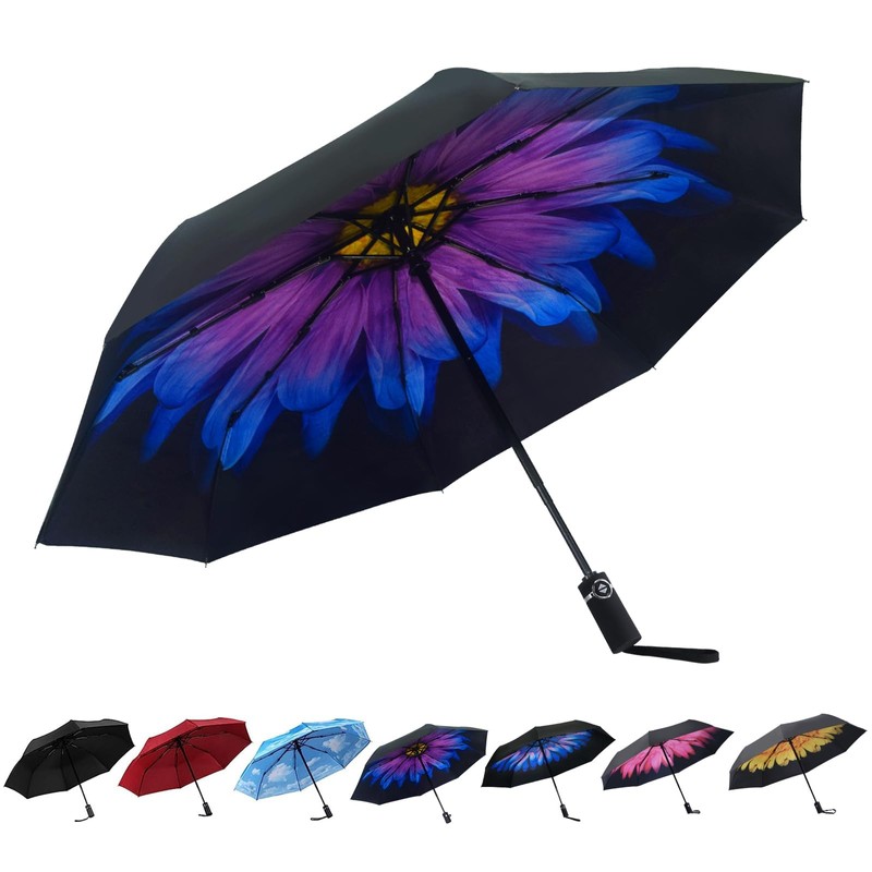 SY COMPACT Automatic Windproof Umbrellas Strong Umbrella in Rain and