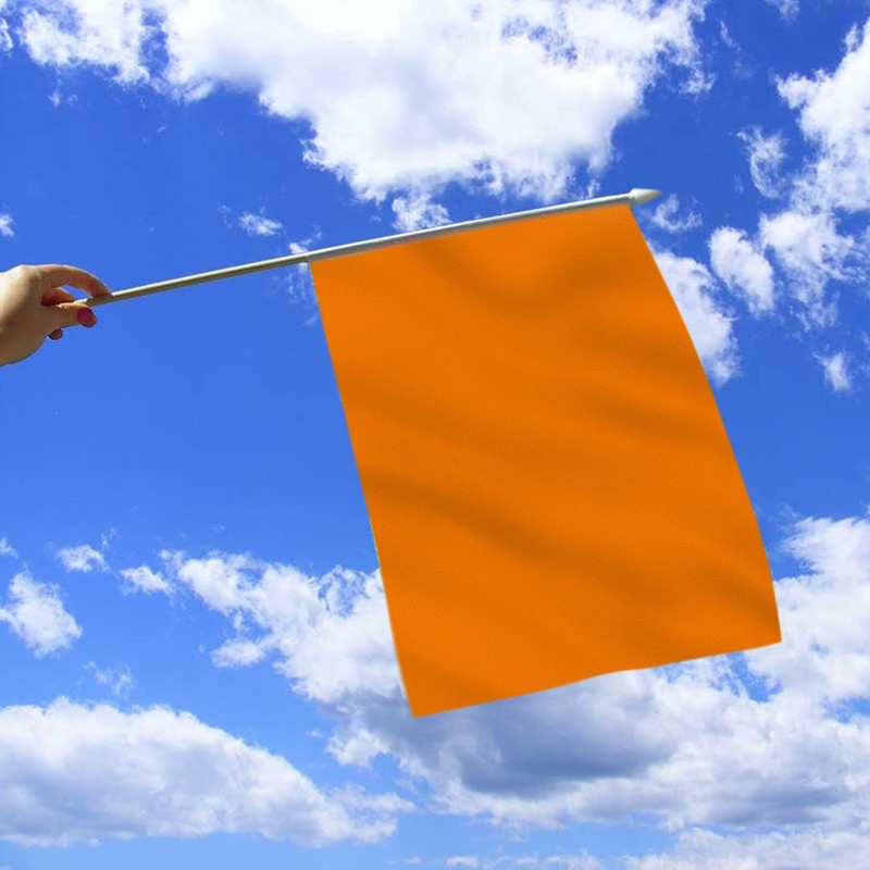 Anley Orange Mini Flag 12 Pack - Hand Held Small