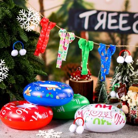 12 Pcs Christmas Elf Accessories Kits Inflatable Snow Tube Warm Ear Cozy Muffs Scarf for Boy or Girl Elves Doll(Cute)