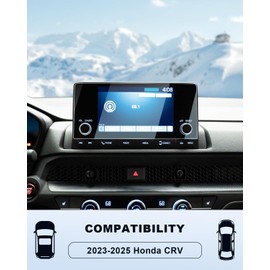 BIXUAN Tempered Glass Screen Protector for 2023-2025 Honda CRV LX/EX/Sport Hybrid Accessories Navigation 7 Inch Touch Screen Protection Against Scratches and Fingerprints