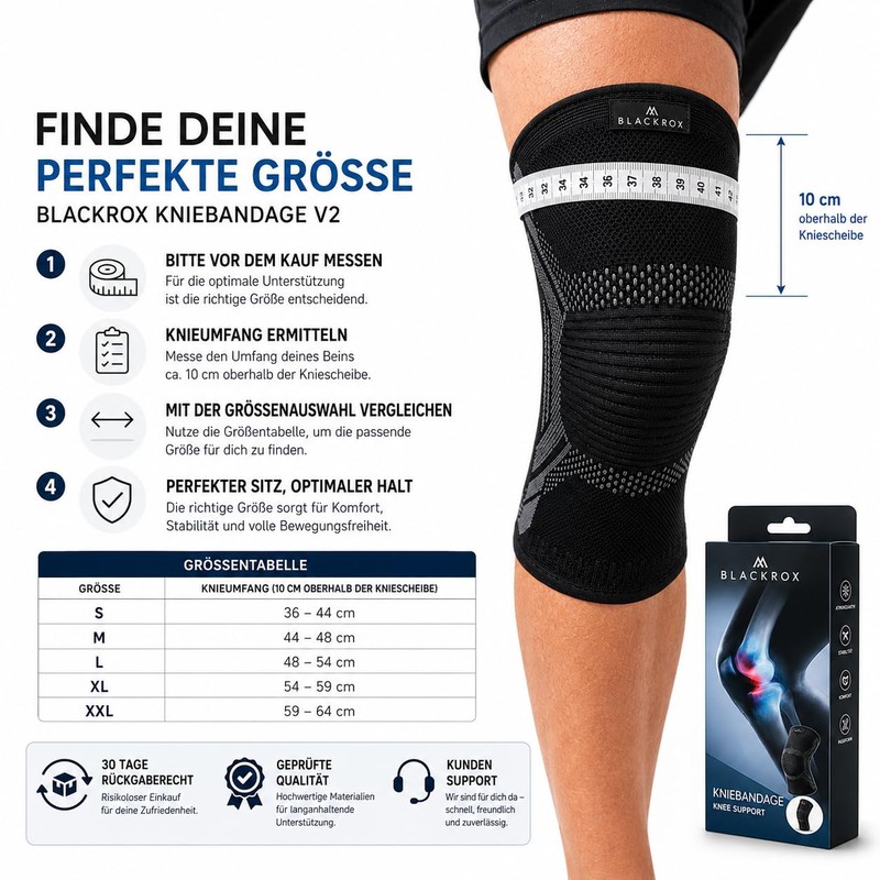 BLACKROX Knee Support V3 Knee Support Comparison Winner Sport Men
