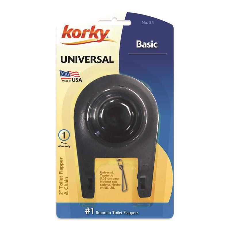 Korky 54bp Premium Flapper Tank Ball, 1.5", Black, No Color