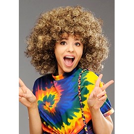 Magic Box Womens Brown 1970s Hippy Girl Curly Afro Wig Wig
