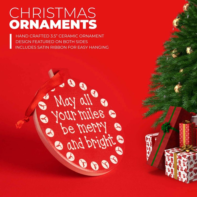 Gone for a Run Running Round Ceramic Ornament | May