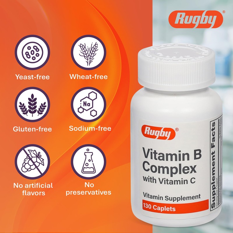 Rugby Vitamin B Complex with Vitamin C - Gluten-Free B