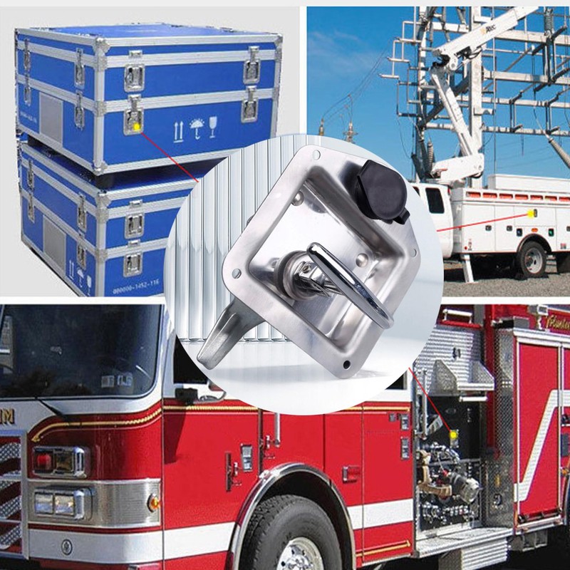 1-Pack Trailer Door Latch Rv Door Tool Box Lock T-Handle