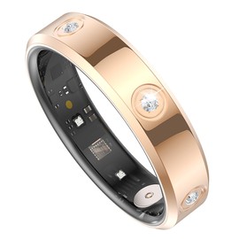 Smart Ring for Women Men Diamond Fitness Tracker Sleep Heart Rate Monitor Slim Smart Rings for Android iOS Pedometer Calorie Step Counter Ladies Rings for Women Elegant Activity Tracker Wearable