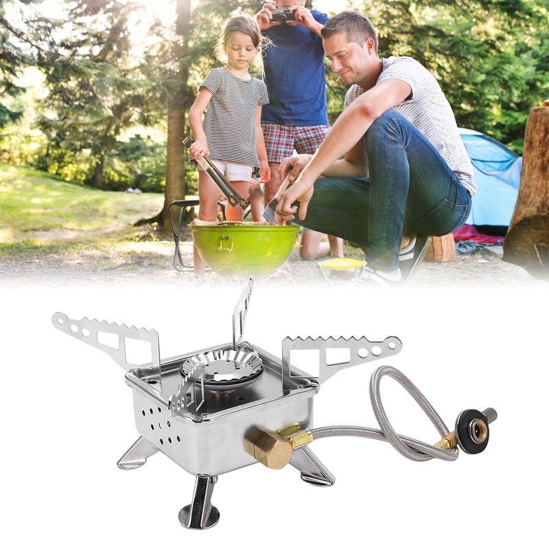 Foldable Camping Stove Light Weight Four Legged Design Safe Portable