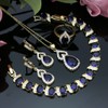 LMXXVJ Created Blue Sapphire Women Jewelry Sets,Birthday/Anniversary/Mother’s Day/Prom Jewelry Gifts