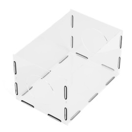 Greensen Handpolierstaubkasten Acryl Geschlossene Schleifstaubkasten Acryl Hochtransparent Rechteck Table Politur, Tischpolier mit 2 Löchern für Gravur 5pcs Platte