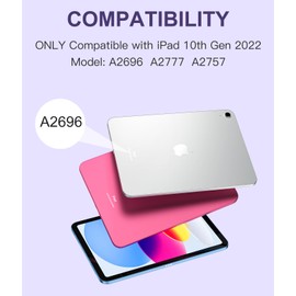 Harvopu Harvopu Compatible for iPad 10th Generation Case with Keyboard (10.9", 2022), Keyboard Cover with Pencil Holder, Multi-Touch Trackpad, 7 Color Backlit, Detachable Keyboard for iPad 10 Gen (Navy Blue)