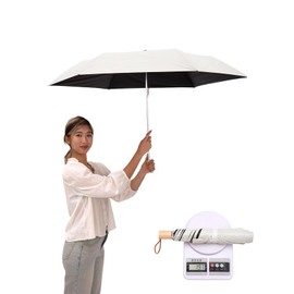 CAGIBEN Ultra Lightweight Umbrella, Folding Umbrella, Sun Protection Umbrella, Travel Umbrella, Carbon Fiber Umbrella, UV Rays, Ultra Large, Ultra Lightweight, For Both Sun and Rain, Unisex,