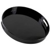 10 Strawberry Street 13.5" Lacquer Round Serving Tray with handles,