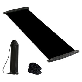 ISMIER Slide Board with End Stops - Balance Workout Sliders 71"L x 20"W for Working Out - Exercise Slide Board with Carrying Bag and Booties for Beginners and Pros