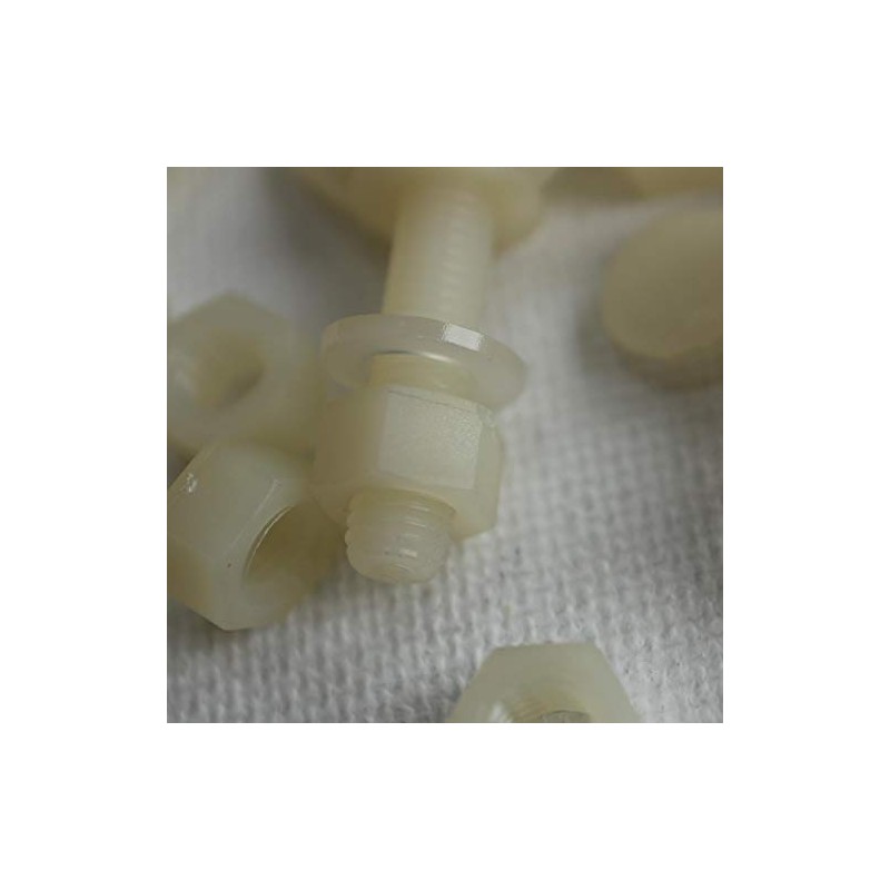 50 Tornillos de Mariposa de Nylon, M5 x 20 mm,
