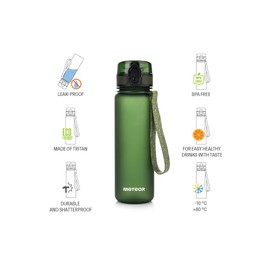 meteor Children's Leak-Proof Water Bottle School Nursery Sports Bottle Men's Fruit Infuser Bottle Quick Water Flow Children's Bottle Camping Women's Water Bottle