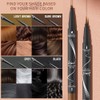 TOEECY Eyebrow Pencil, 2-in-1 Liquid Eyebrow Pencil, Eyeliner with Double