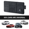 Soft Leather Sunglasses Case with Car Sun Visor Organizer, Auto